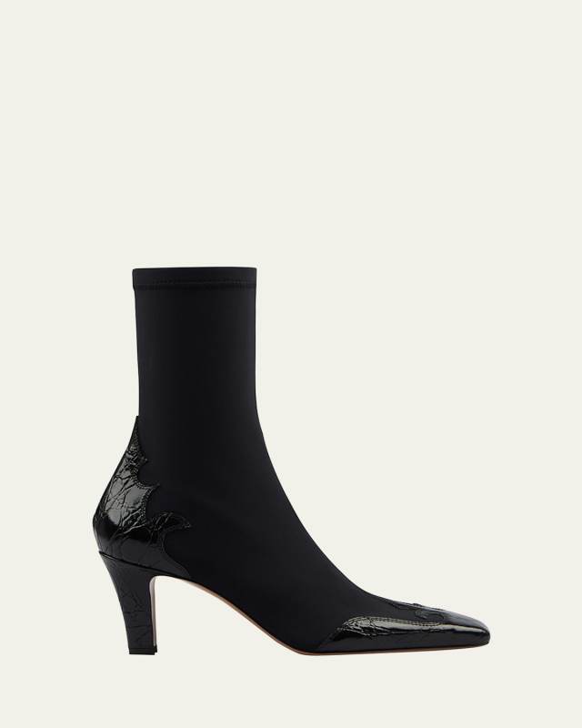 Belle Stretch Leather Western Booties